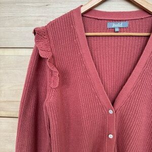 Women's Dark Pink Cardigan Sweater